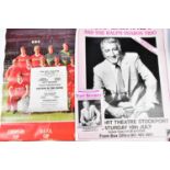 LIVERPOOL FC; a poster dating the honours, with various figures including Bill Shankly, Alan Hansen,