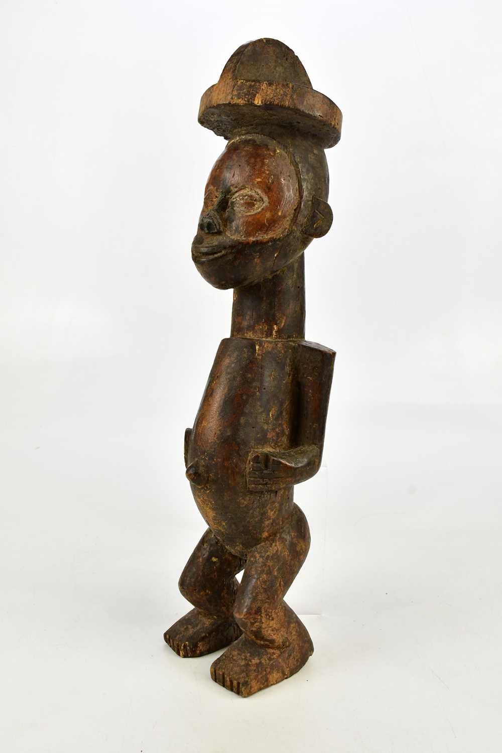 A Nkisi carved wooden Congo spirit figure, height 51cm. - Bild 4 aus 6