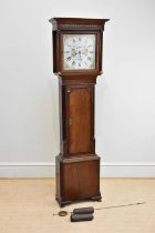 S HAYWOOD, NORTHWICH; an early 19th century eight day longcase clock, the painted dial set with