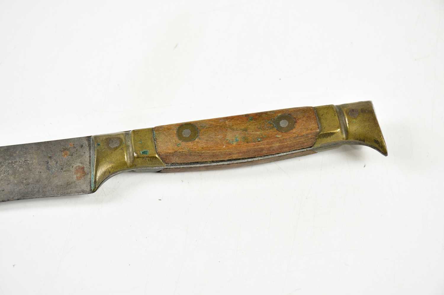 An Austrian brass and wooden handled dagger, the blade stamped 'Winternitz Works Steyr', with - Image 4 of 4