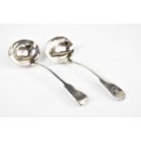 CHAWNER & CO; a Victorian hallmarked silver sauce ladle, London 1844, and a similar hallmarked