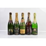 CHAMPAGNE/SPARKLING WINE; five bottles including Charles Heidsieck Brut Reserve, Lanson etc.