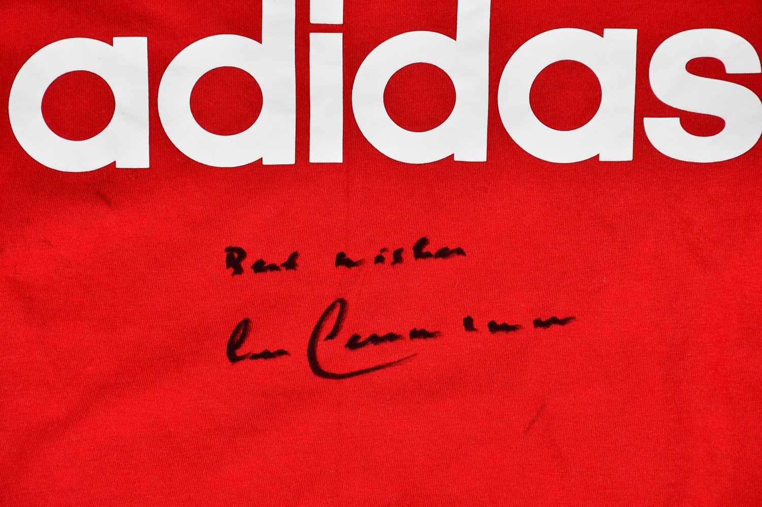 BECKENBAUER; a signed Bayern Munich retro style football shirt, signed to the front, size S. - Image 2 of 3