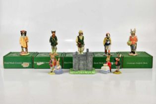 BESWICK; a model of Bunratty Castle, Bunnykins figures, shepherd, sheepdog etc (8).