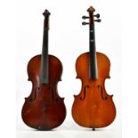 A three-quarter size 'Medio-Fino' violin with one-piece back length 33cm, with another three-quarter