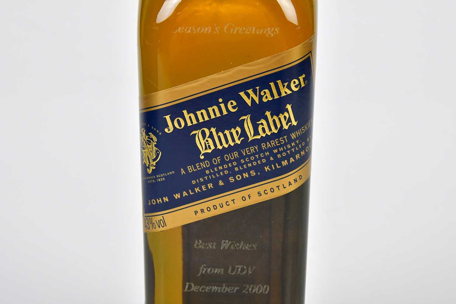 WHISKY; a Johnnie Walker Blue Label 1990s Christmas gift set comprising a bottle of Johnnie Walker - Image 3 of 9