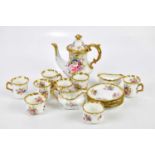 HAMMERSLEY; a six setting service in the 'Lady Patricia' pattern including teapot (18). Condition