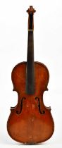 A full size German 'Maggini' violin with two-piece back length 36cm, cased.