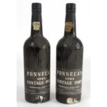 PORT; two bottles Fonseca's vintage port, 1983, 20.5%, 75cl.