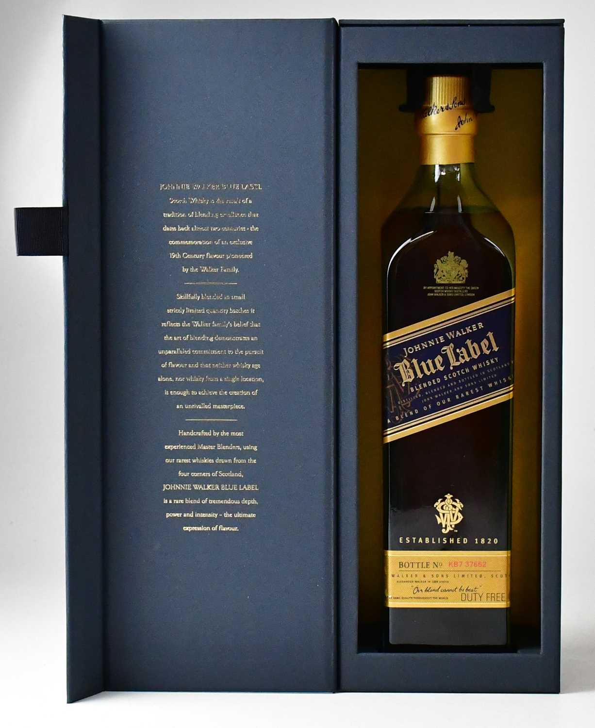 WHISKY; a bottle of Johnnie Walker Blue Label Blended Scotch whisky, bottled no. 37662, 40%, 75cl, - Image 2 of 3