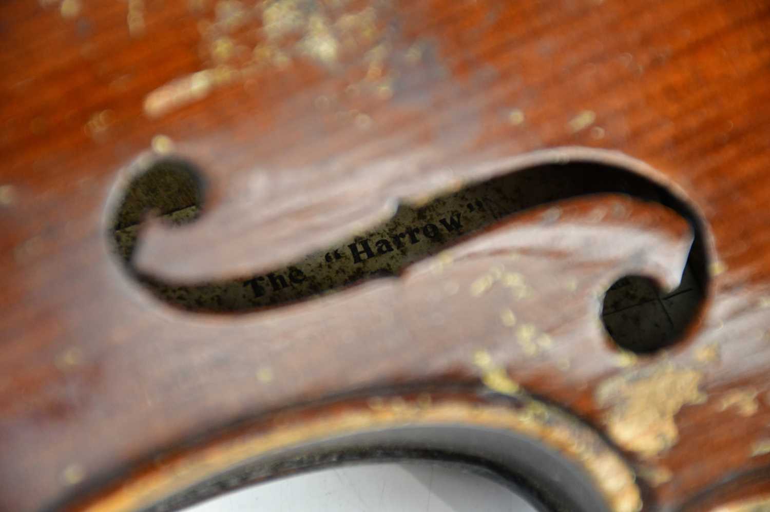 Two three-quarter size violins comprising a Czechoslovakian and 'The Harrow School Violin Outfit', - Image 5 of 5