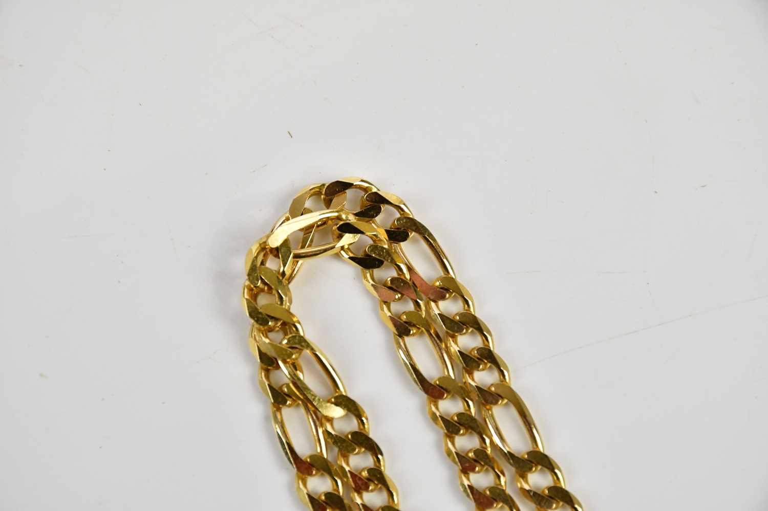 An Italian yellow metal curb link necklace, stamped 'Italy 375', approx weight 26.2g. - Image 3 of 3