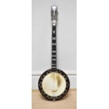 THE CAMMEYER; a Vibrante Royal banjo, with mother of pearl inlay to the neck, serial no. stamped