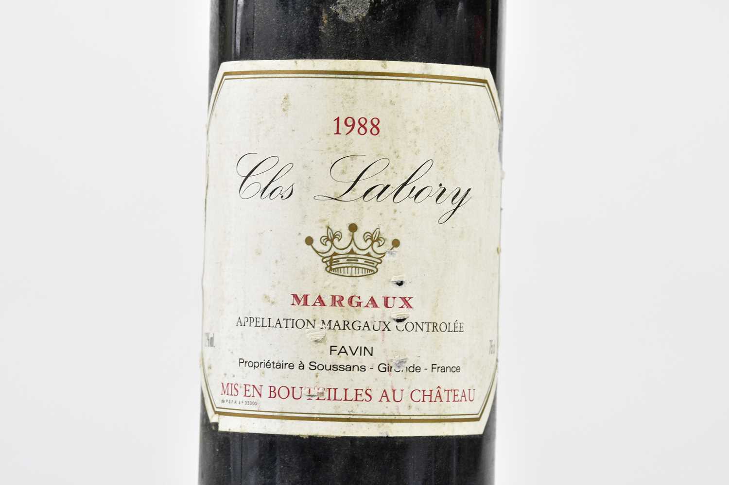 RED WINE; a bottle Clos Labory Margaux 1988, 12%, 75cl. - Image 2 of 2