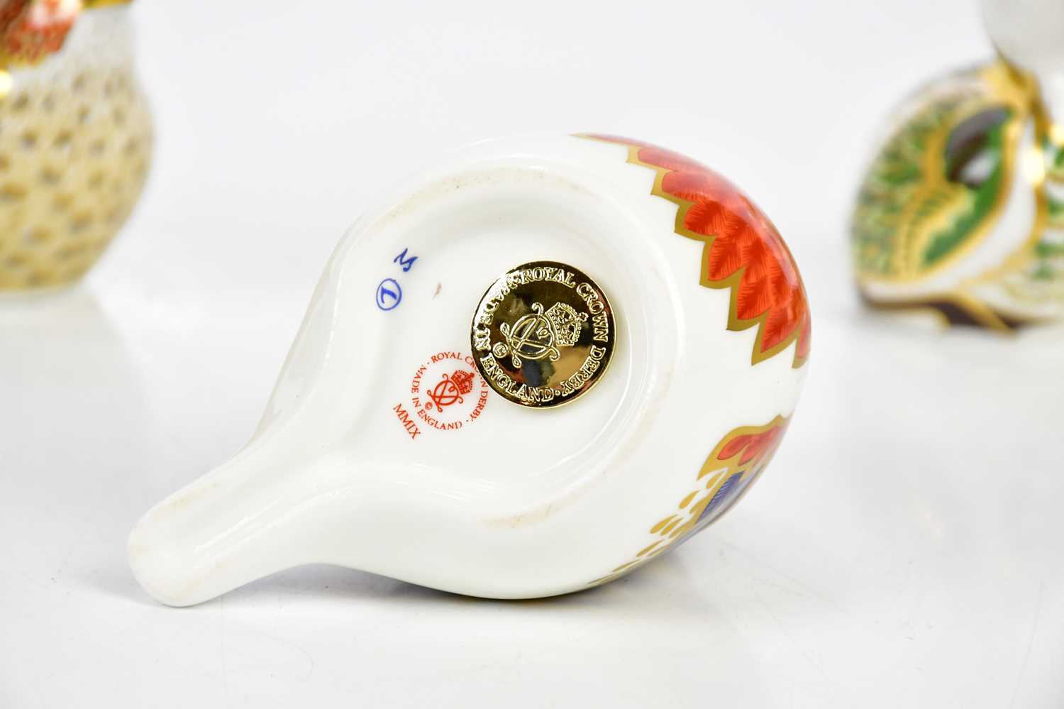 ROYAL CROWN DERBY; nine animal form paperweights modelled as birds including 'Bakewell Duckling', ' - Image 5 of 5