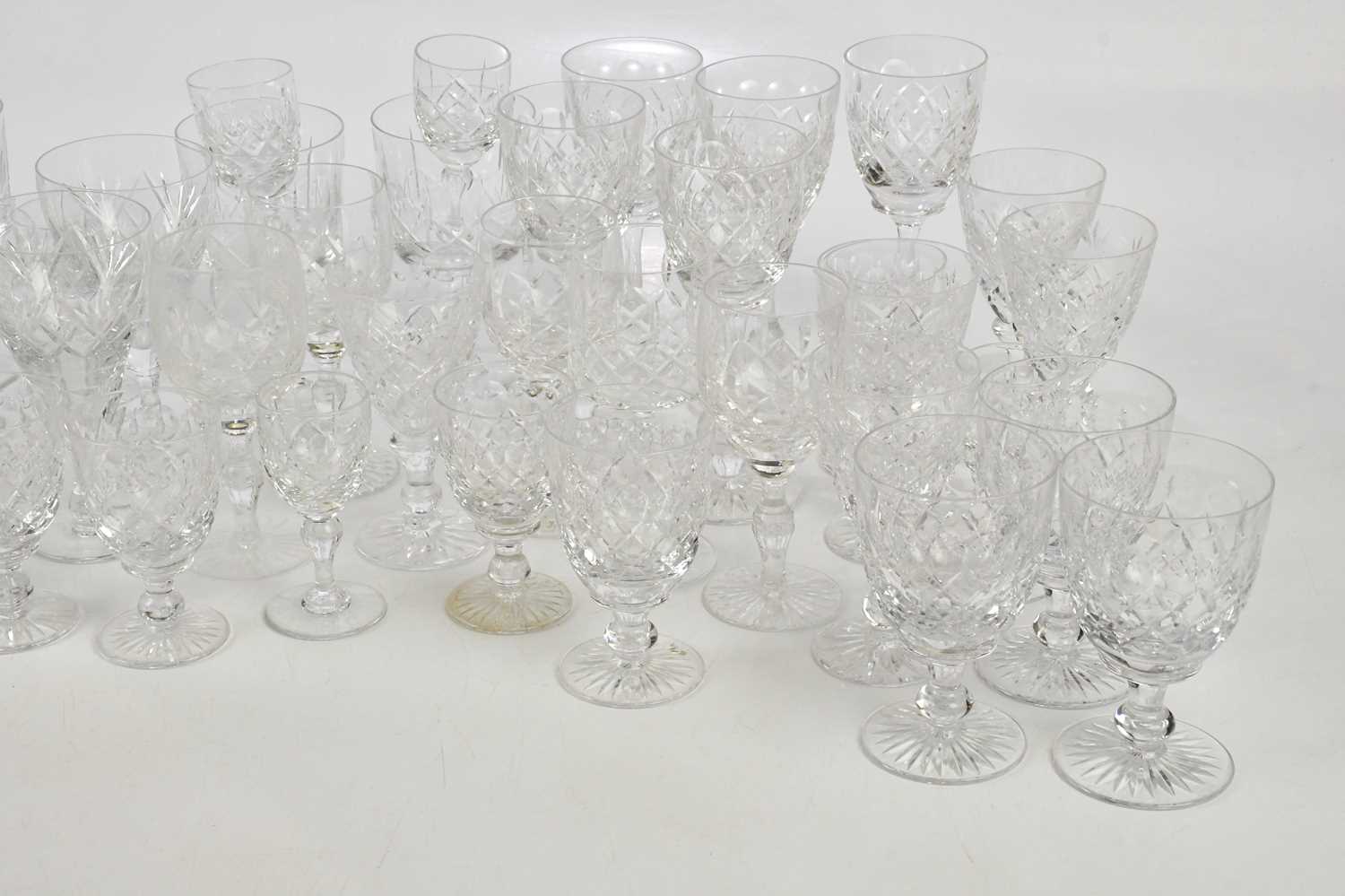 TUDOR; a part suite of twenty-two drinking glasses including five white wine glasses, height 18cm, - Image 3 of 6