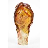 † GEOFFREY KEY (born 1941); terracotta sculpture, 'Head', signed and dated 67, bears GK no.