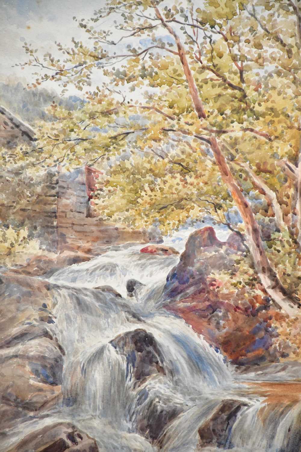 SAMUEL MAURICE JONES; watercolour, river scene, signed lower right, 48 x 29cm, framed and glazed. - Bild 2 aus 5