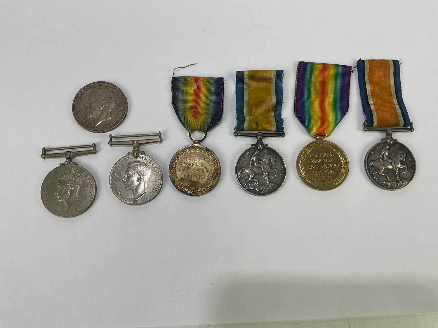 A WWI medal pair awarded to 6068 Pte J.J. Wills, 6 Lond.R., with a further WWI medal pair awarded - Image 2 of 2