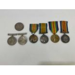A WWI medal pair awarded to 6068 Pte J.J. Wills, 6 Lond.R., with a further WWI medal pair awarded