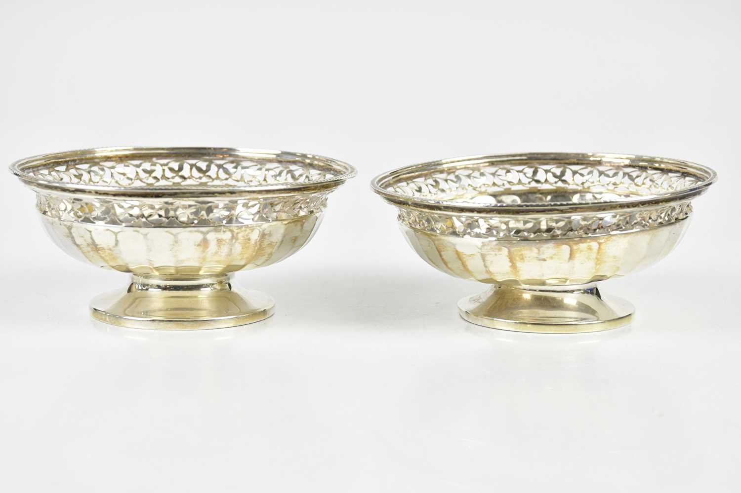 ADIE BROS LTD; a pair of George V hallmarked silver bonbon dishes, Birmingham 1931, combined - Image 2 of 3