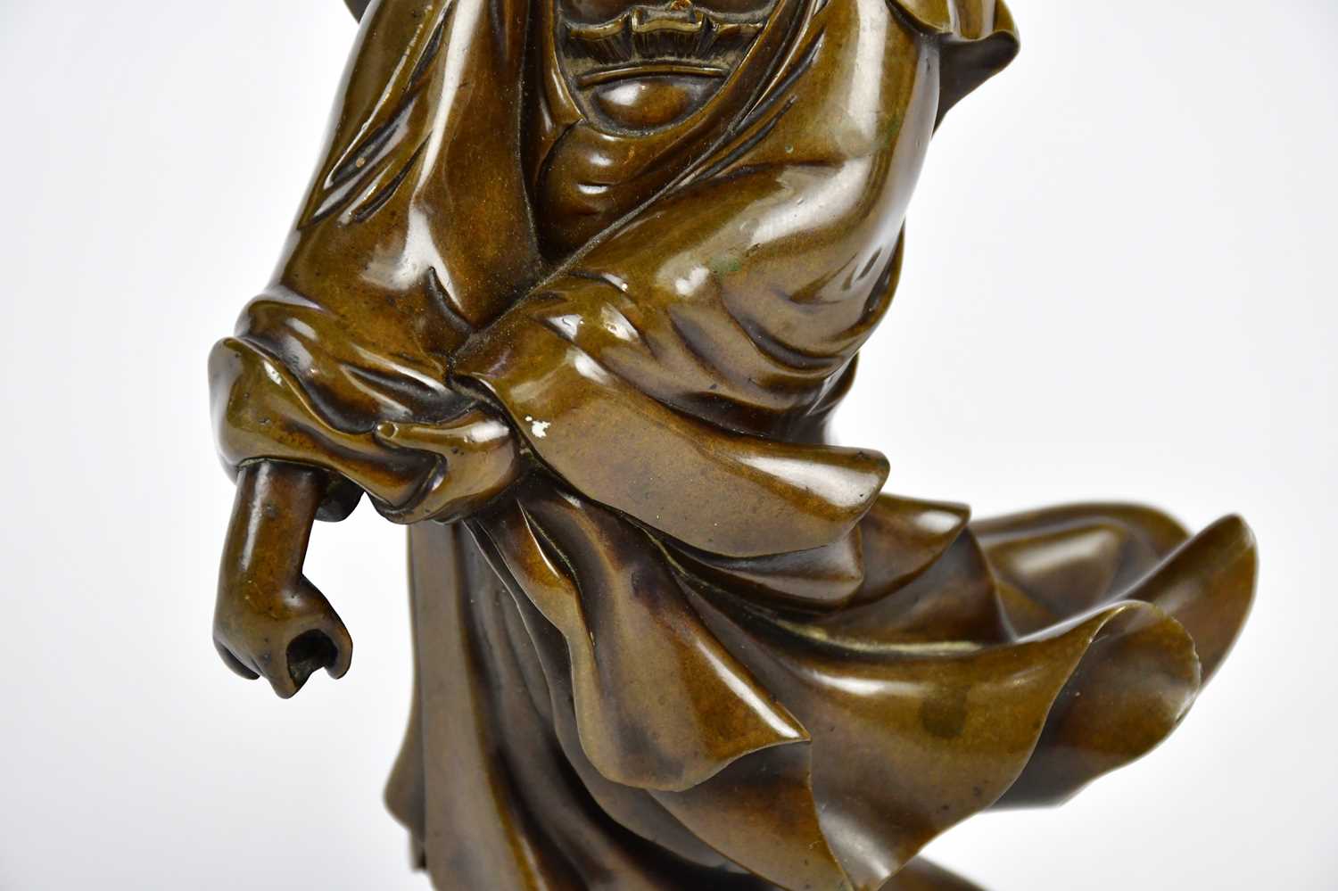 An early 20th century bronze figure of Guan Yin, height 23cm, - Image 3 of 7