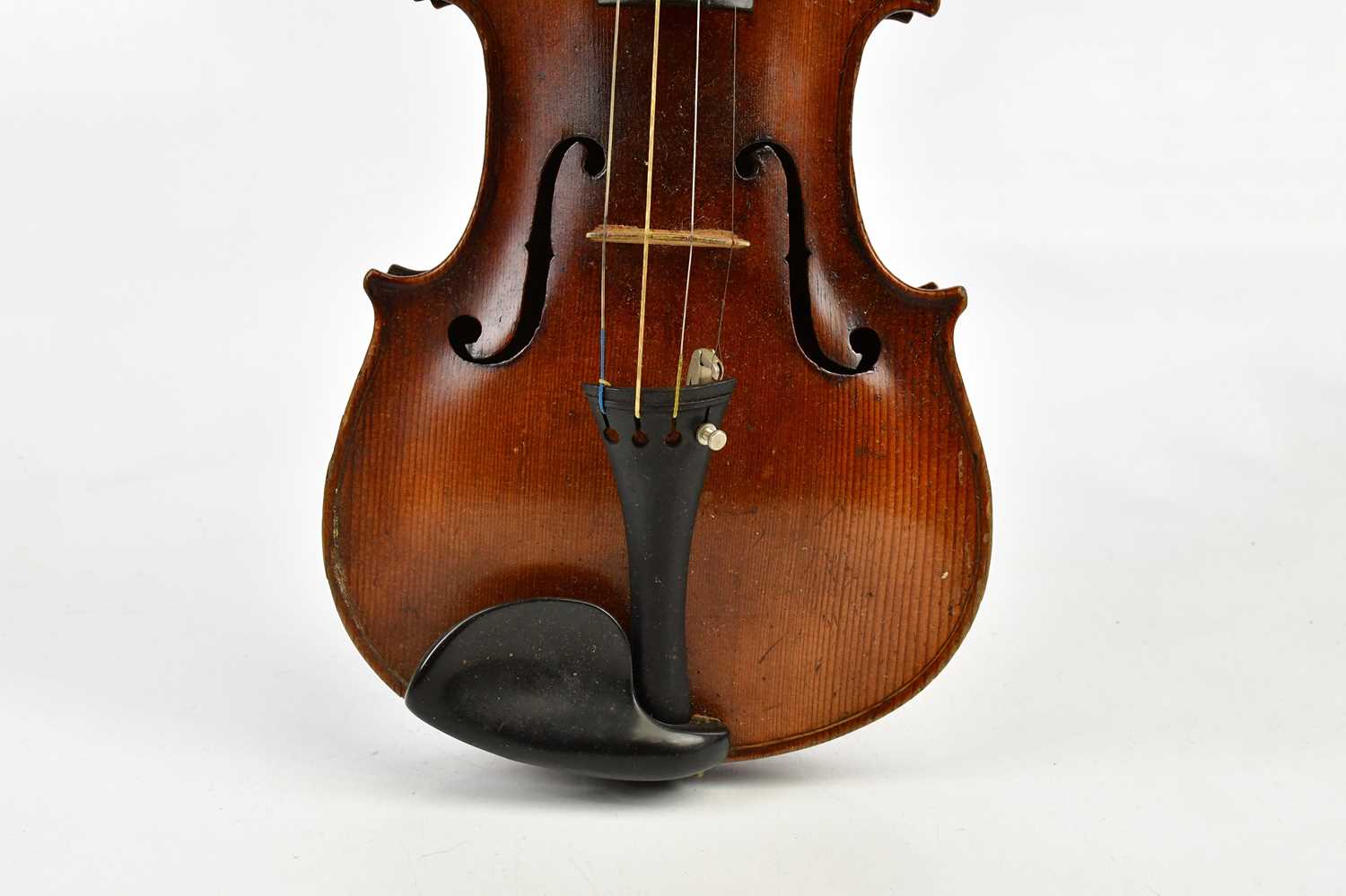 A full size German violin with two-piece back length 35.5cm, with interior label 'Jacobus Stainer in - Image 4 of 15