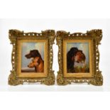 COLIN GRAEME (1858-1910), pair of oils on board, portraits of dogs, signed and one dated ‘83’,