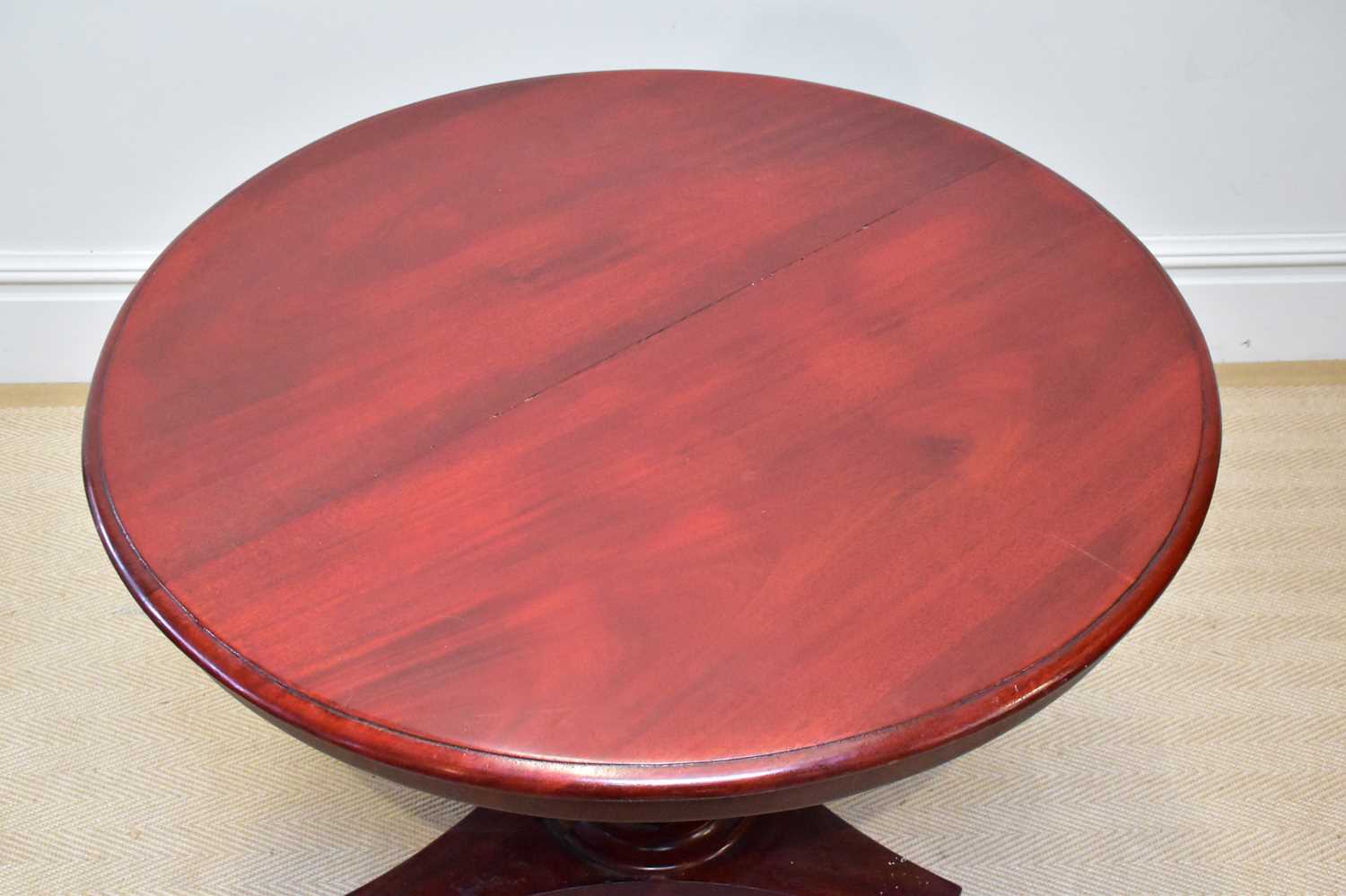 A Victorian mahogany circular breakfast table, height 68cm, diameter 89cm. - Image 2 of 3