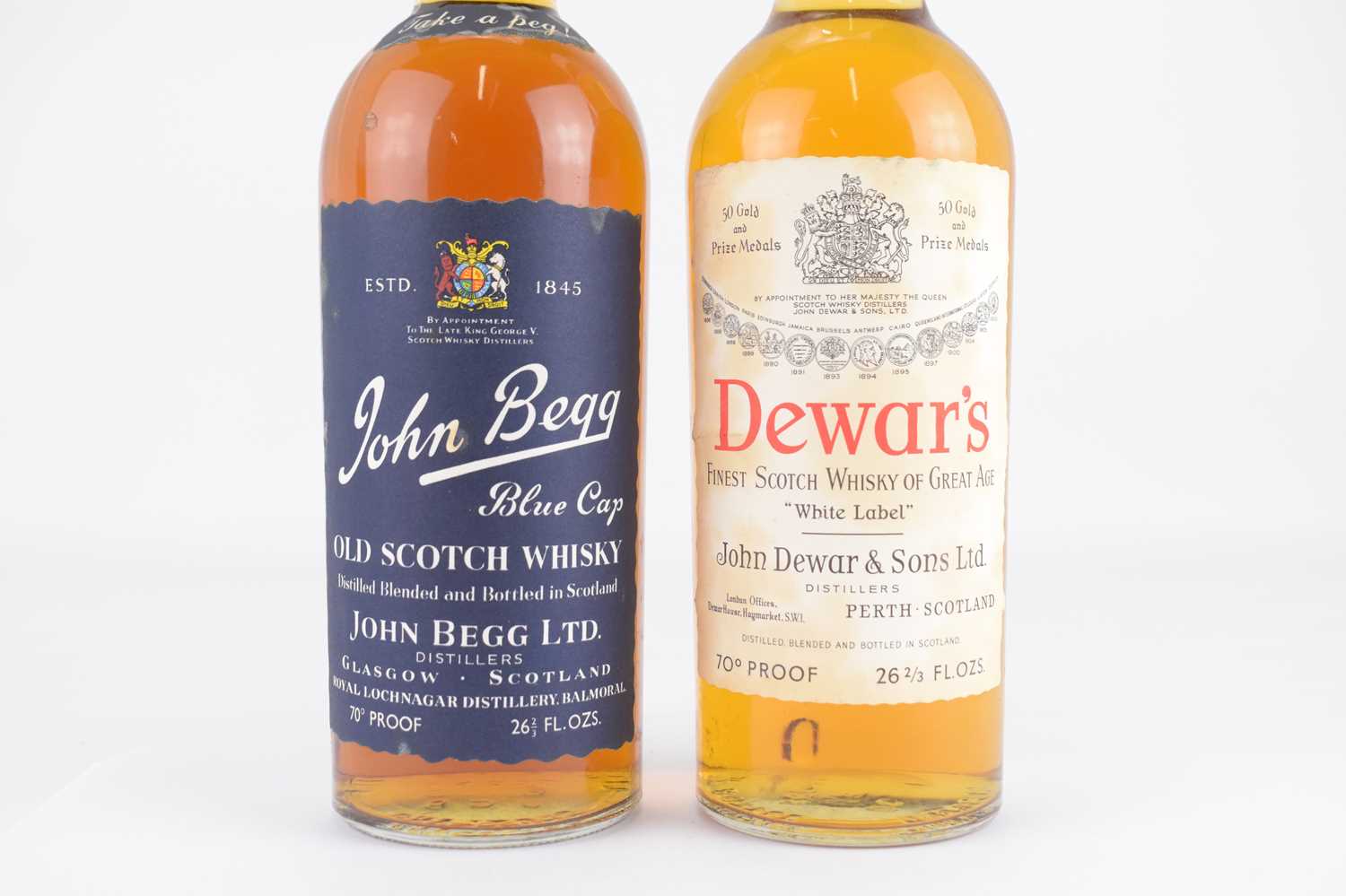 WHISKY; two bottles of Scotch whisky, comprising John Begg Blue Cap, Old Scotch whisky by John