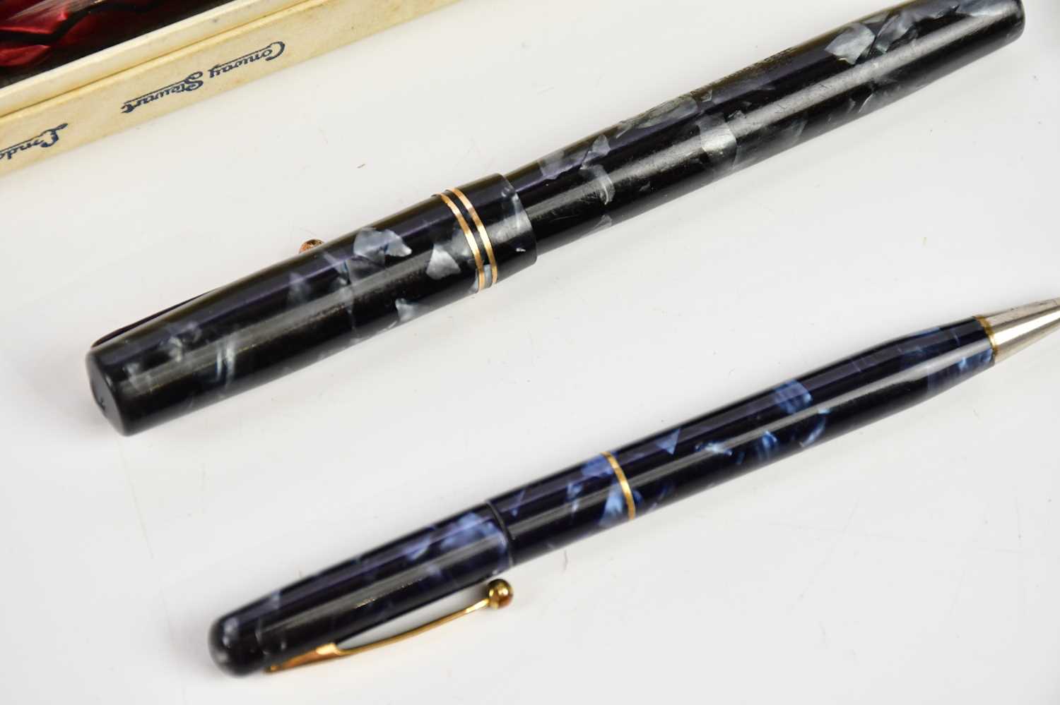 A Conway Stewart 15 fountain pen, in box, with a Swan fountain pen, a ball point pen (3) - Image 3 of 4