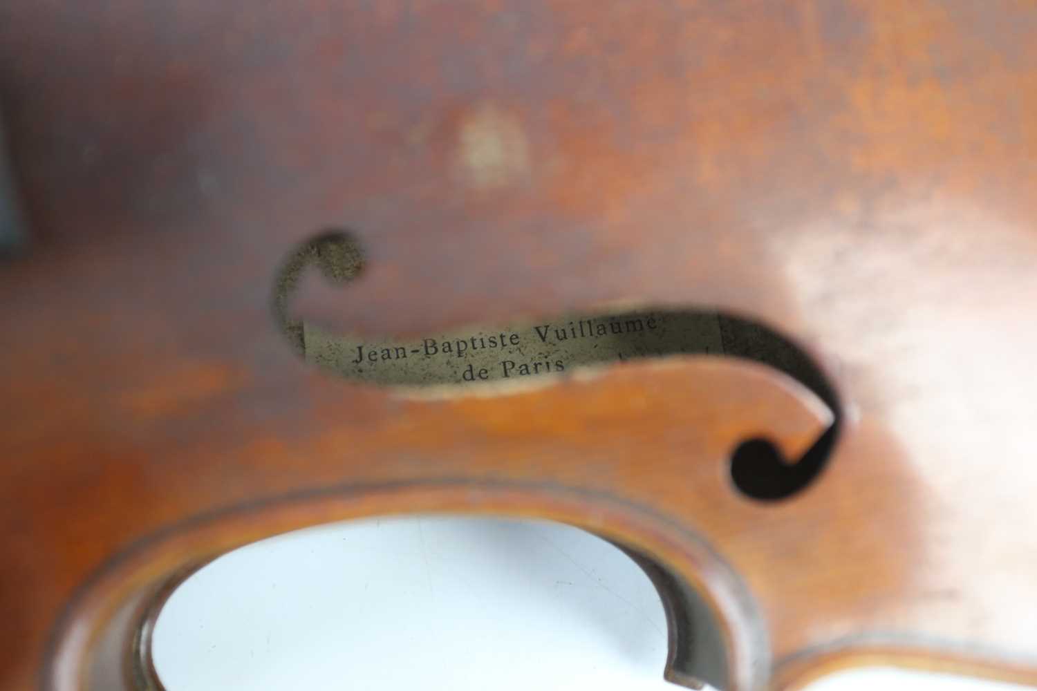 A full size French violin, Vuillaume copy with two-piece back length 36cm, with label 'Copie d'apres - Image 7 of 11