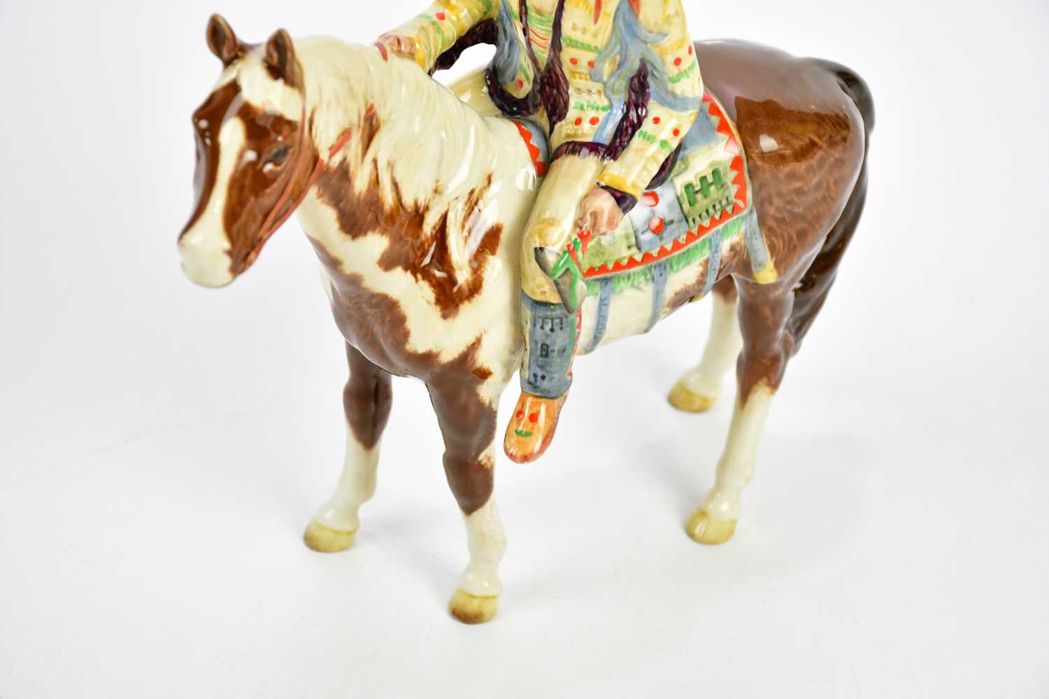 BESWICK; a native American upon a horse, height 21cm. - Image 3 of 5