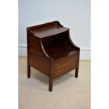 A 19th century mahogany bowfront commode, height 74cm. Provenance: Purchased Olwyn Boustead Antiques