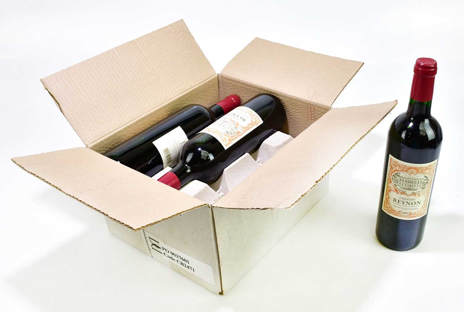 RED WINE; six bottles of Château Reynon Denis Dubourdieu 2005, 13.5%, 750ml, boxed.