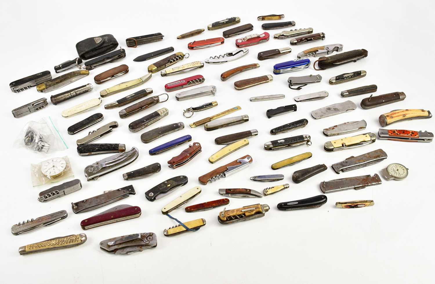 A collection of pocket knives, various makers and styles, with a small selection of 20th century