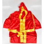 DOLPH LUNDGREN (IVAN DRAGO); a signed Rocky replica robe, inscribed 'I must break you'. Condition