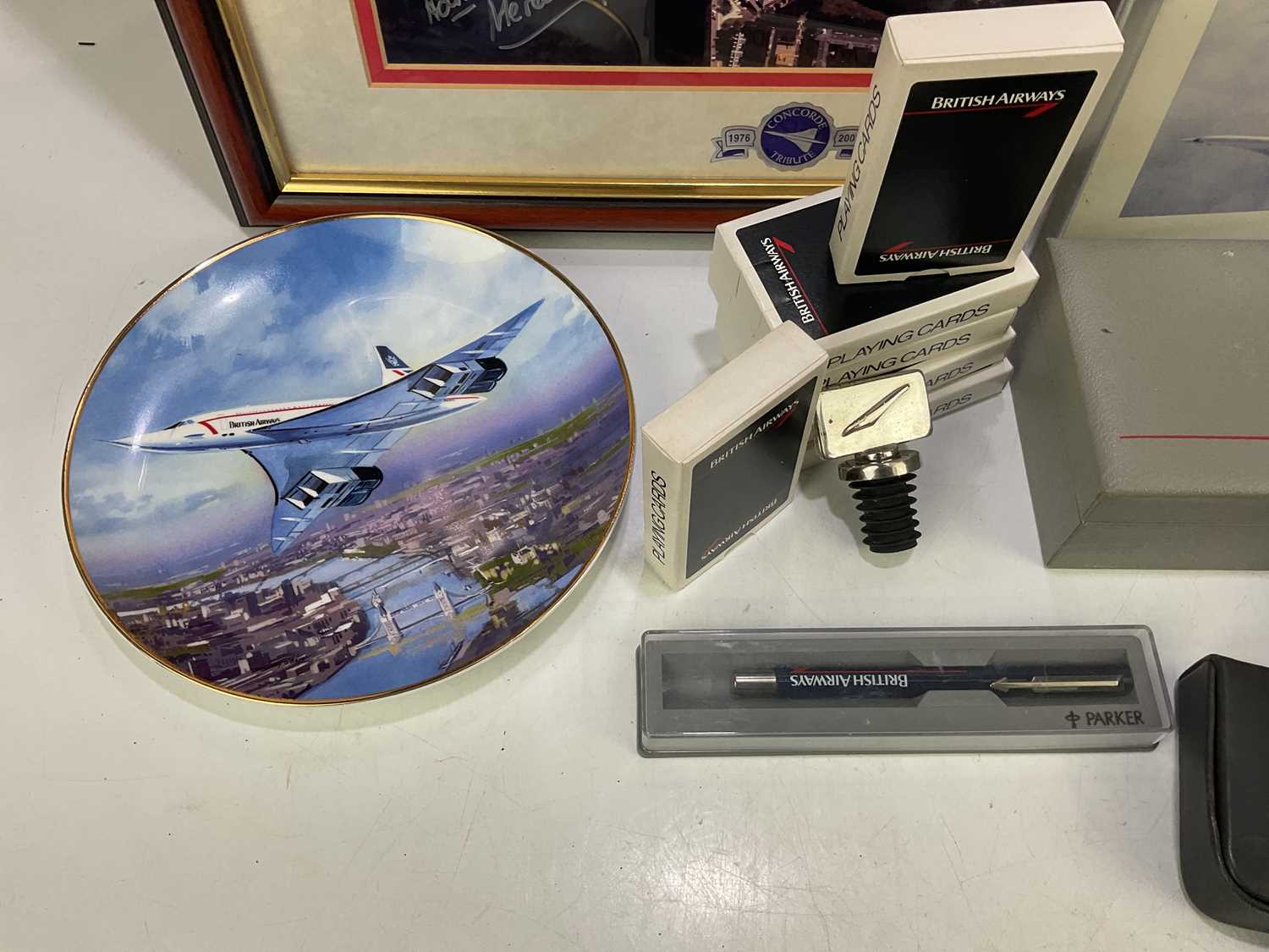 CONCORDE INTEREST; a collection of memorabilia, including a large signed framed picture of - Image 2 of 4