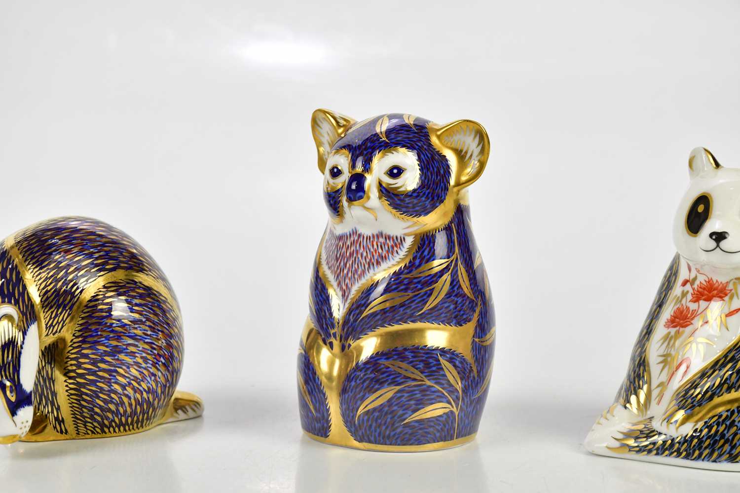 ROYAL CROWN DERBY; three animal form paperweights, including koala bear and badger (3). Condition - Image 3 of 4