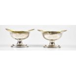 PETER AND ANNE BATEMAN; a pair of George III hallmarked silver oval salts, 1794, weight 4.5ozt /