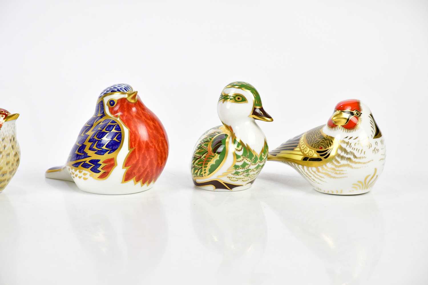 ROYAL CROWN DERBY; nine animal form paperweights modelled as birds including 'Bakewell Duckling', ' - Image 4 of 5