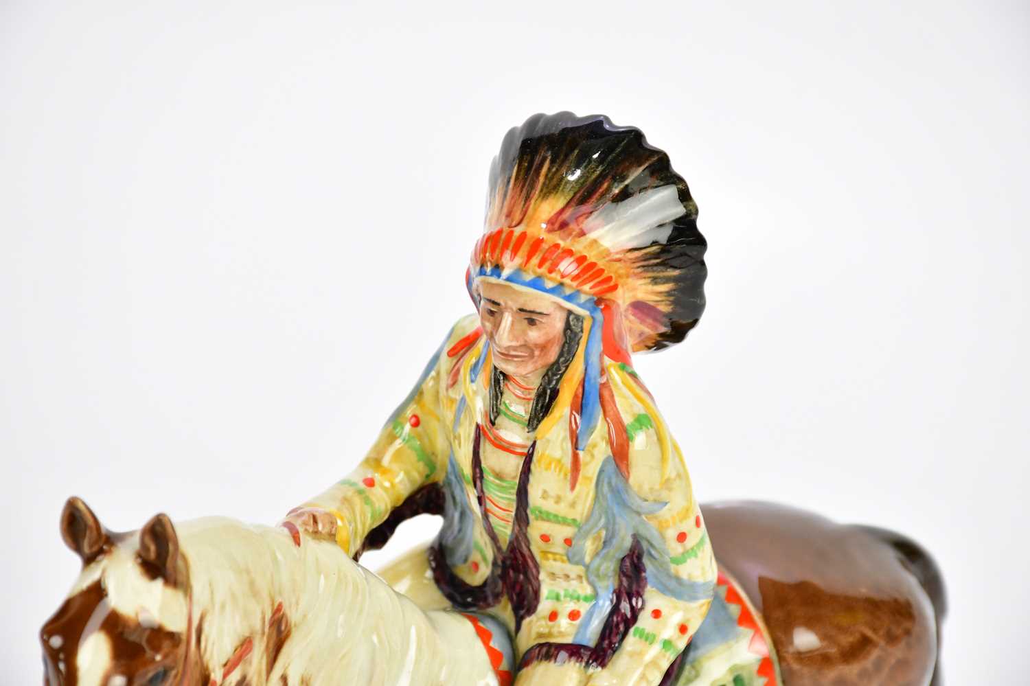 BESWICK; a native American upon a horse, height 21cm. - Image 2 of 5