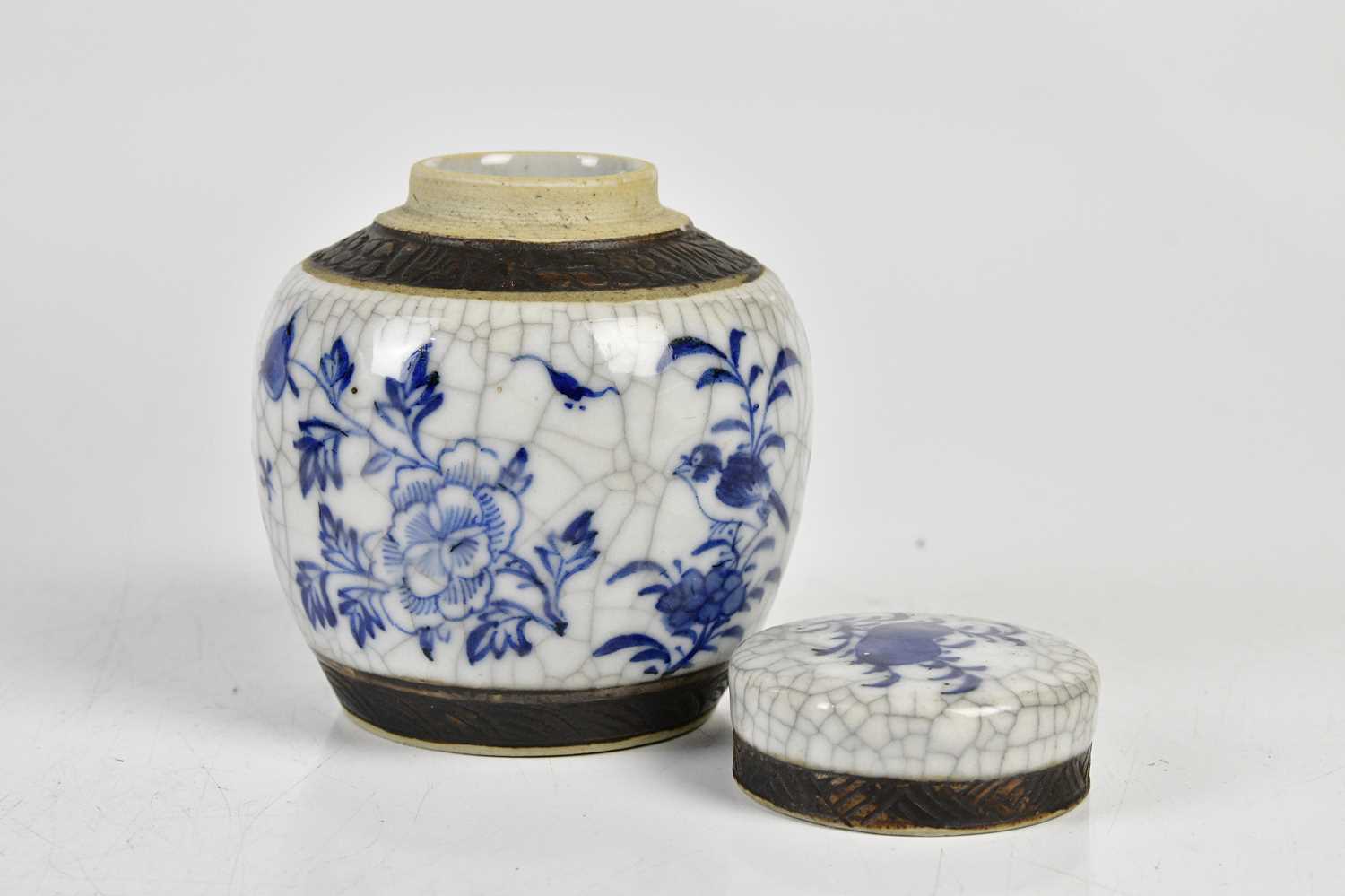A Chinese Famille Noire ginger jar and cover, decorated with a three claw dragon, height 23cm and - Image 3 of 7