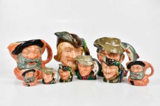 ROYAL DOULTON; a collection of character jugs including 'The Poacher' D6429, 'Falstaff' D6287, '