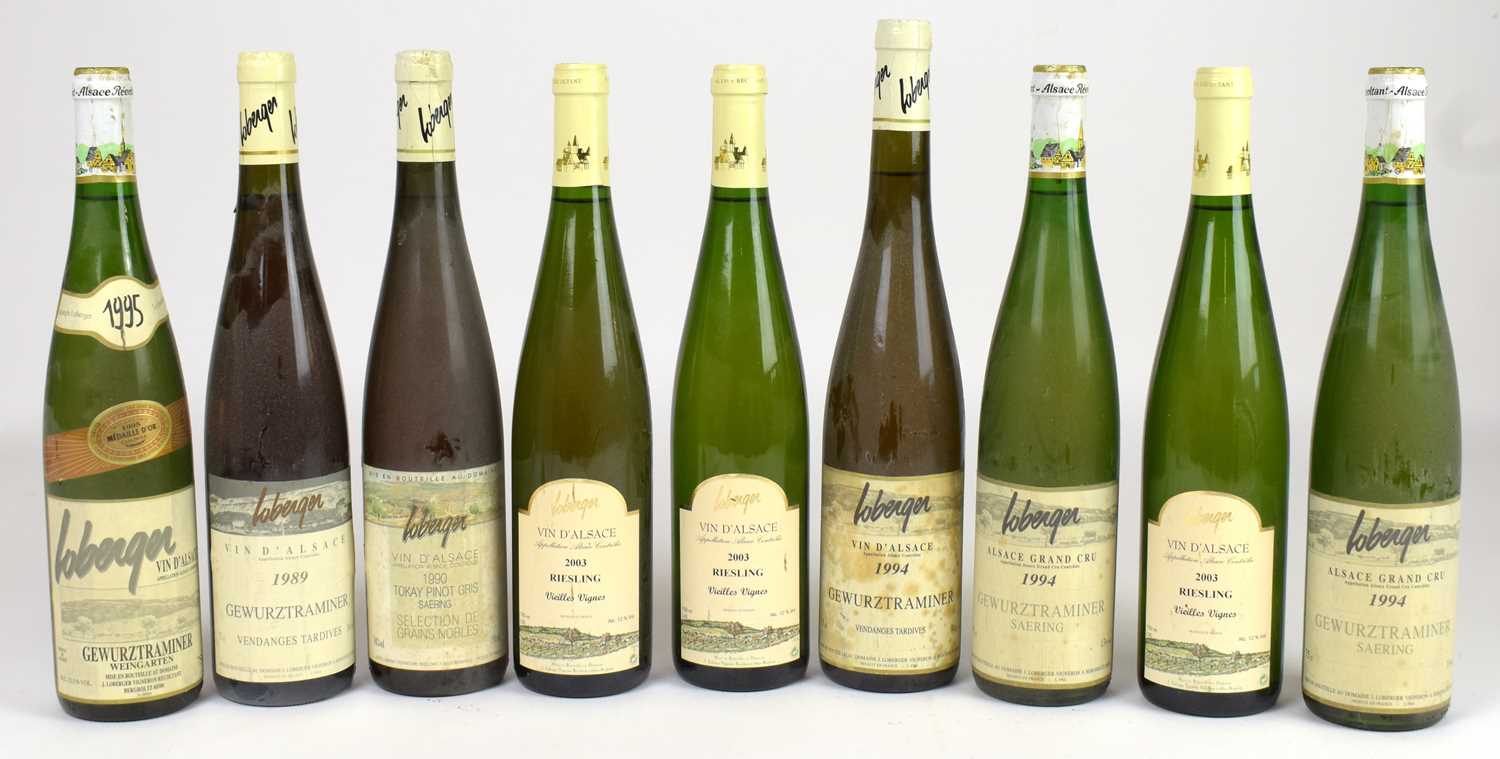 WHITE WINE; nine mixed bottles including Loberger Vin D'Alsace 1995, 12.5%, 75cl, etc.