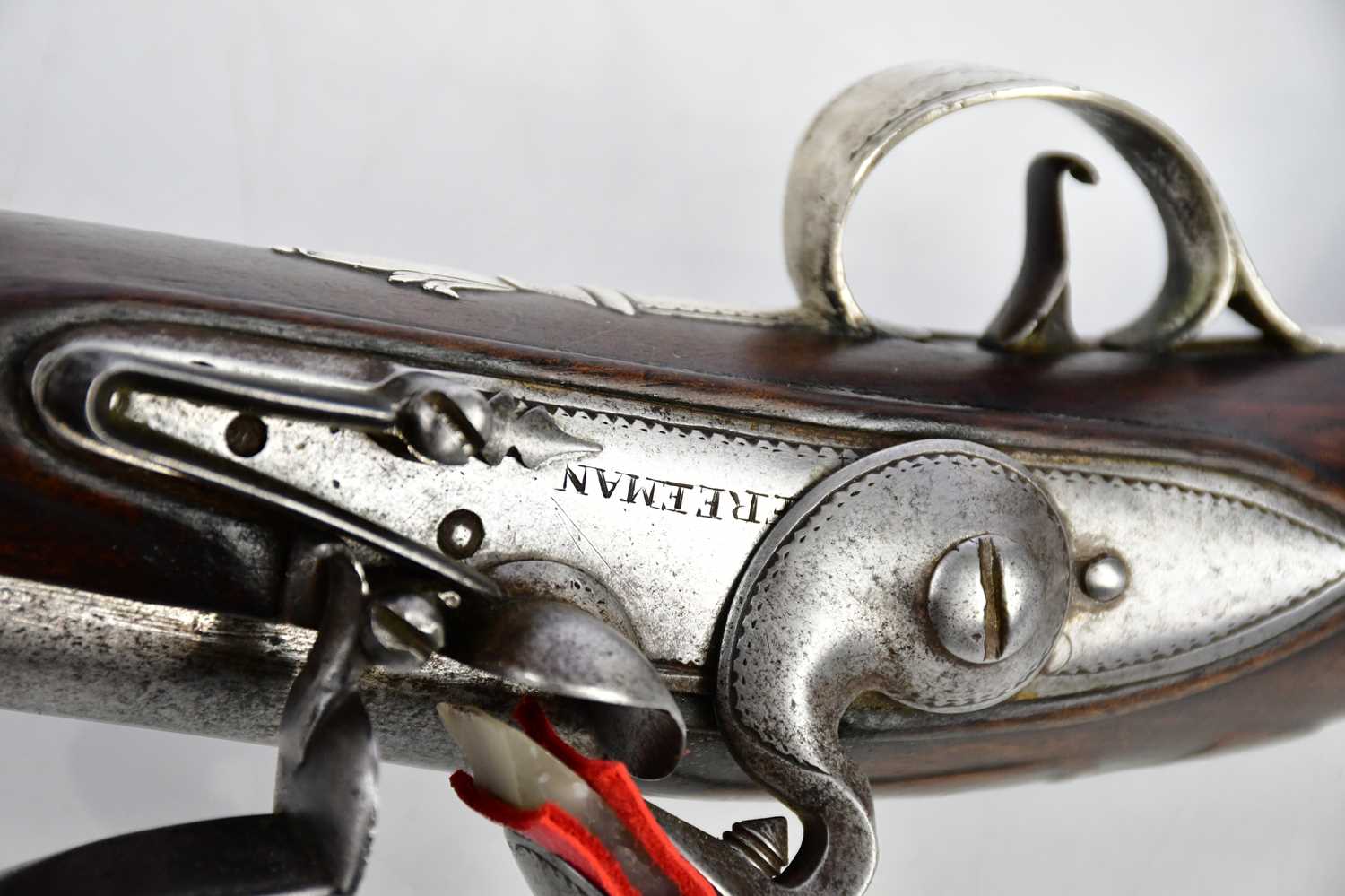FREEMAN OF LONDON; an 18th century 22 bore travelling pistol, the barrel marked with two early - Image 8 of 8