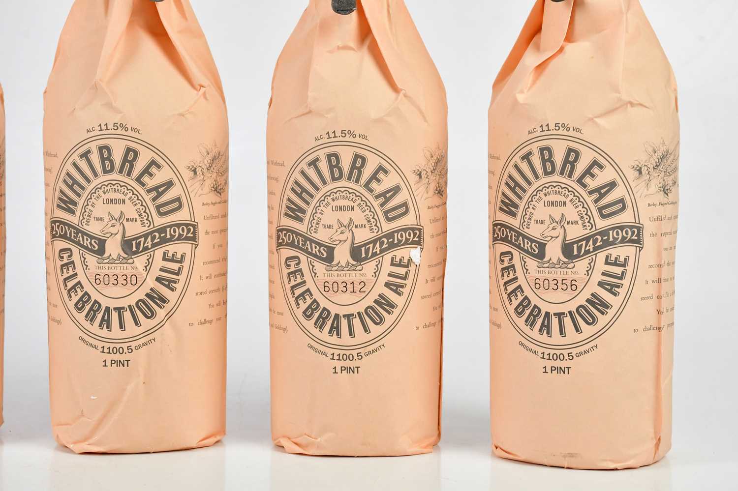 WHITBREAD; a collection of seven sealed Celebration Ale pint bottles, 11.5% vol. - Bild 4 aus 6