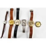A small collection of gentleman's wristwatches to include Buren, Uno, Phillitime, Titus and Rego.