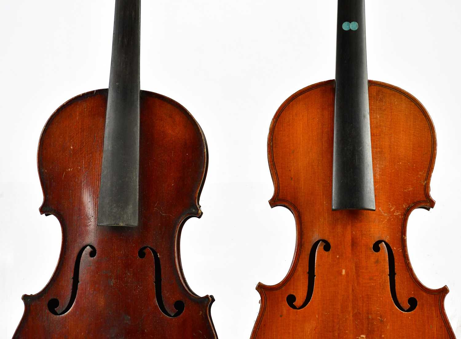 A three-quarter size 'Medio-Fino' violin with one-piece back length 33cm, with another three-quarter - Image 3 of 8