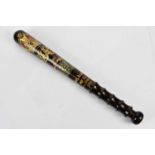 A George V painted truncheon inscribed 'Colonel Alan Sykes, MP DL, Mayor of Stockport', dated